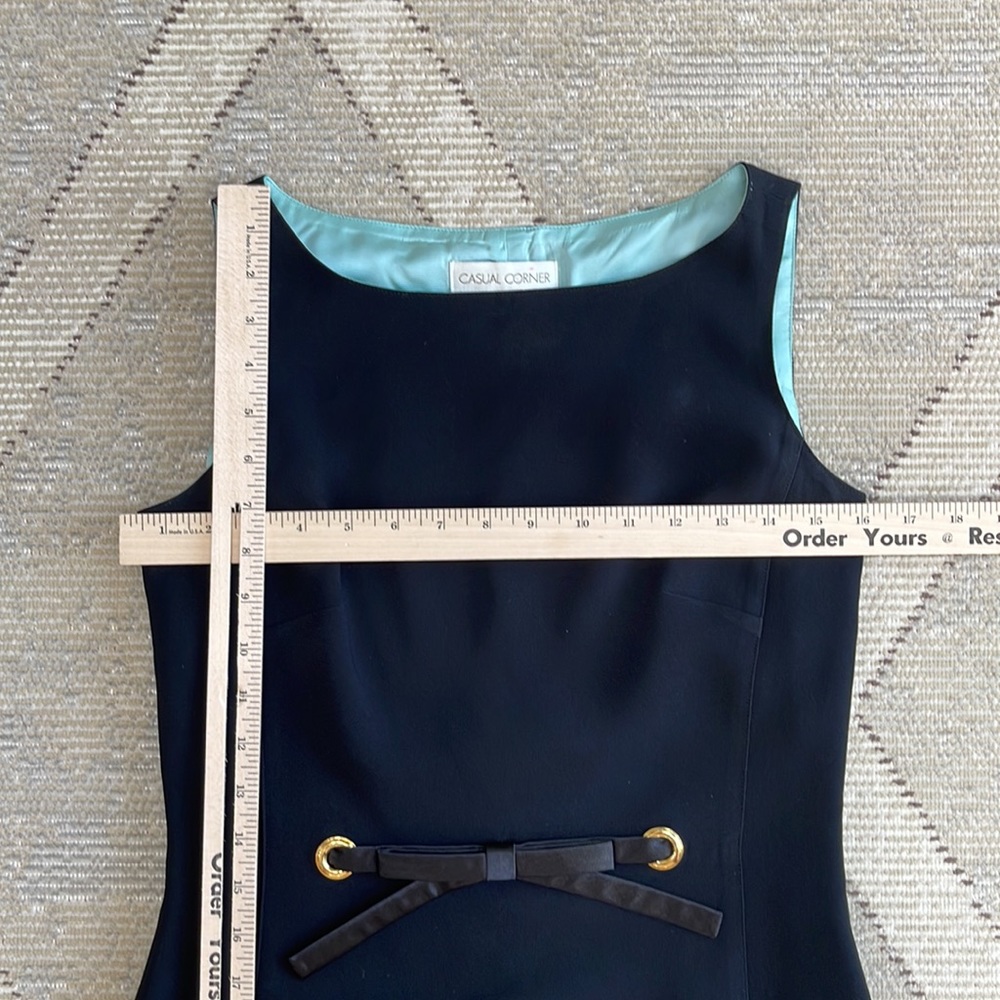 Casual Corner Black Sheath Sleeveless Work Dress - 4 - Picture 6 of 8